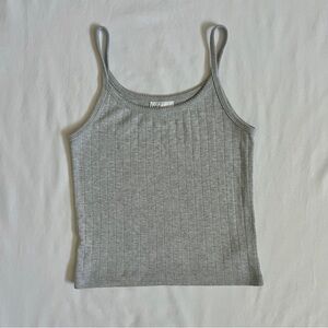 Gap Pointelle Tank Top | Grey Picot Trim Camisole Teen Size 12